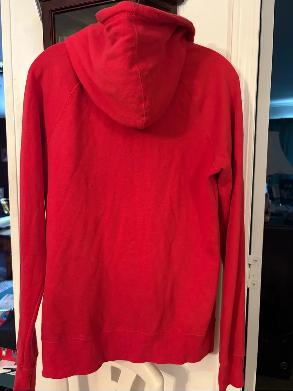 Hurley Red Full-Zip Hoodie with Navy Drawstrings